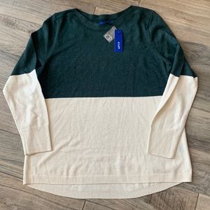NEW color block shimmering sweater